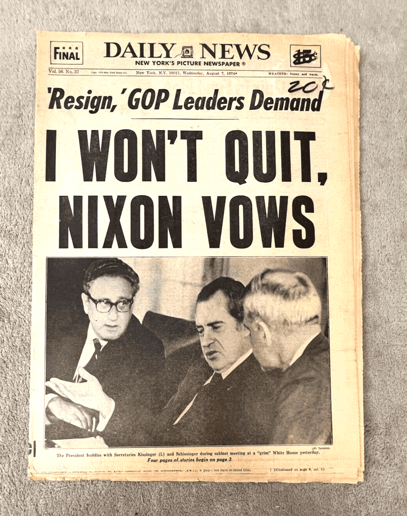July 25 – Nixon's Defiant Stance