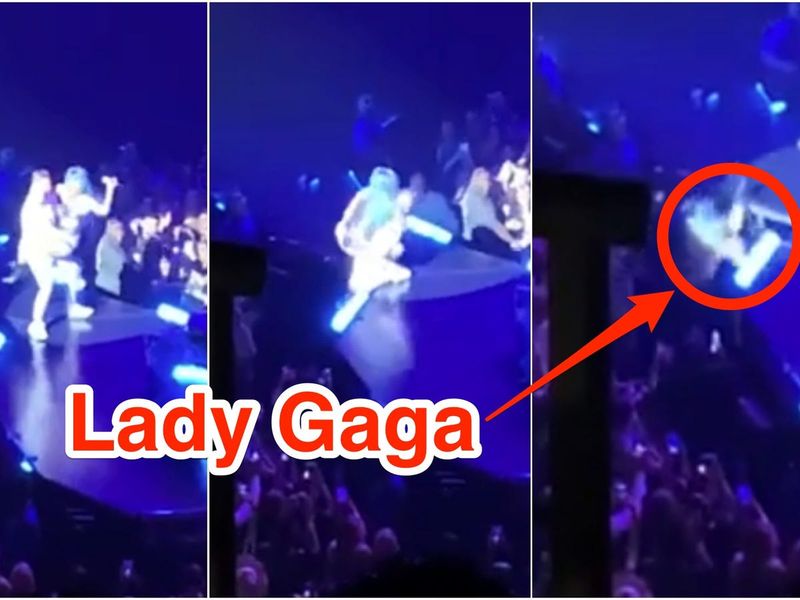 Lady Gaga's Stage Edge Plunge