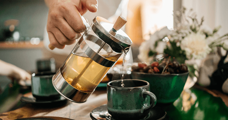 Drinking Herbal Tea at Sunset