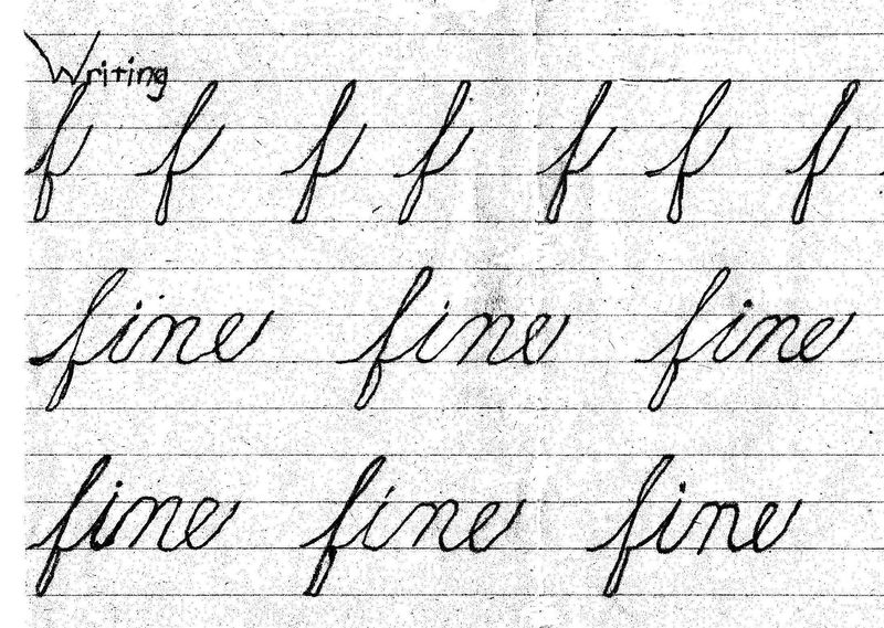 The Pain of Cursive Writing Drills