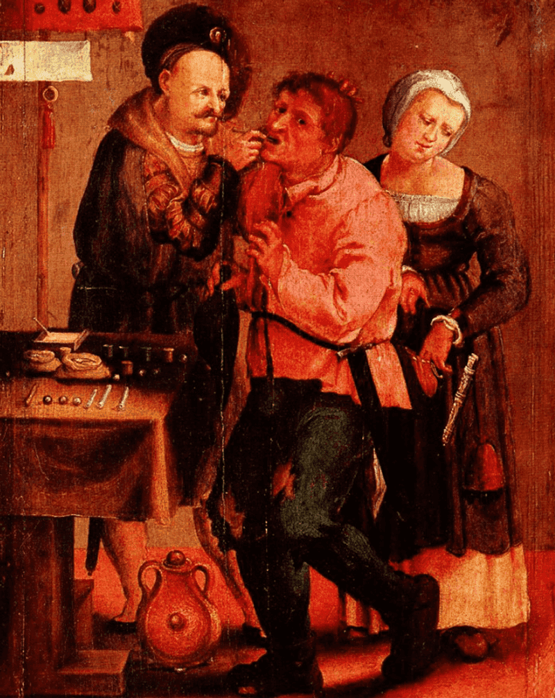 Tooth Cleaning with Twigs and Cloth
