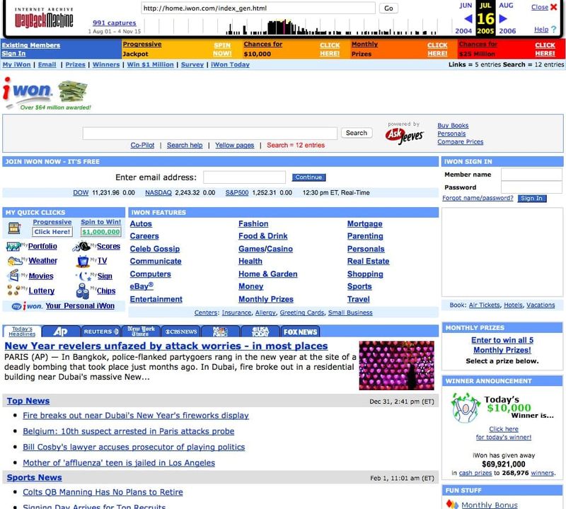iWon.com (Get Rich By Clicking Ads!)