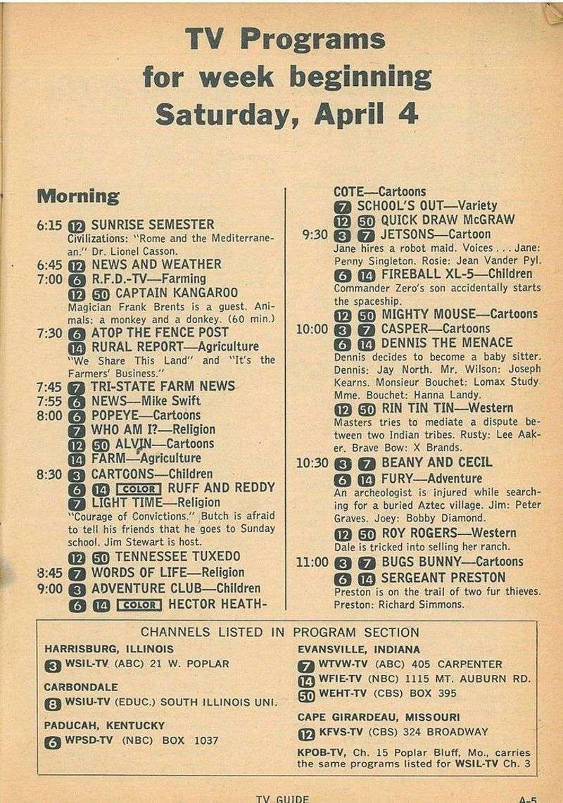 The TV Schedule Was Your Bible