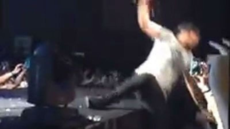 Luke Bryan's Stage Stumble