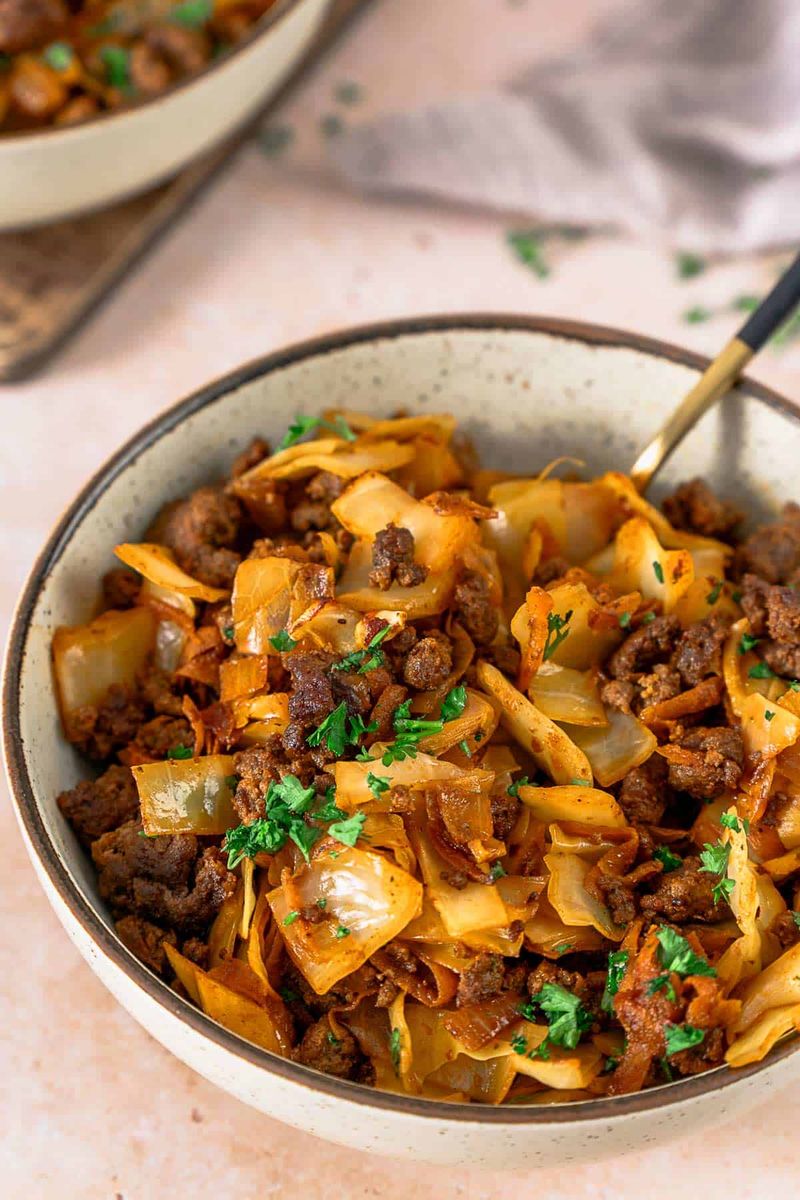 Cabbage and Ground Beef Skillet