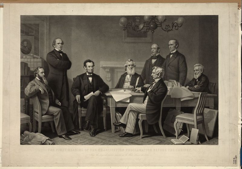 Lincoln’s First Reading of the Emancipation Proclamation by Francis Bicknell Carpenter