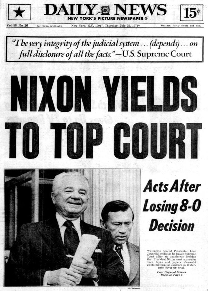 July 24, 1974 – The Supreme Court Deliverance