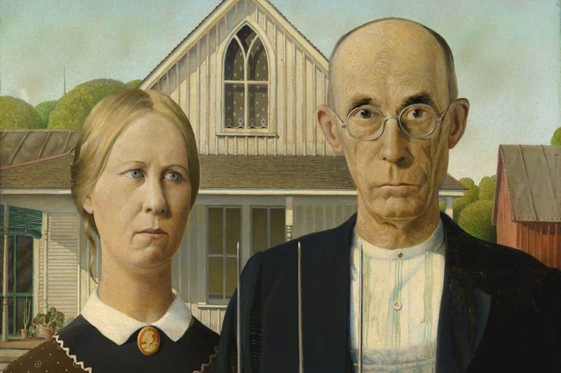 American Gothic’s Hidden Portrait (Grant Wood, 1930)