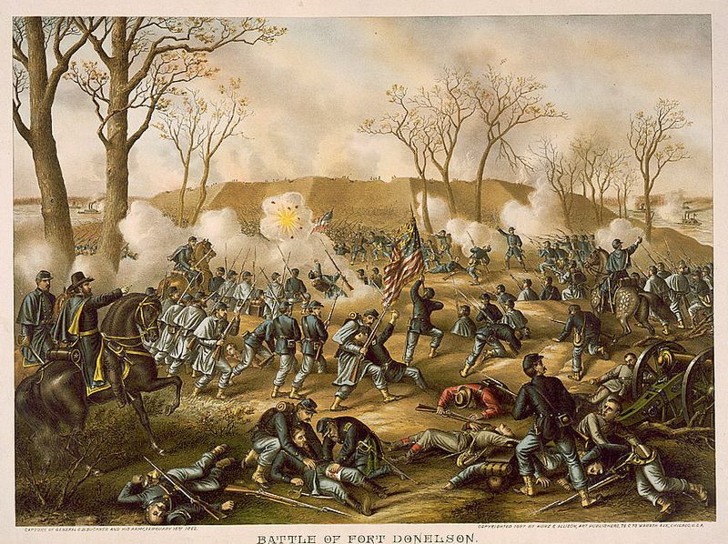 Battle of Fort Donelson by Kurz & Allison