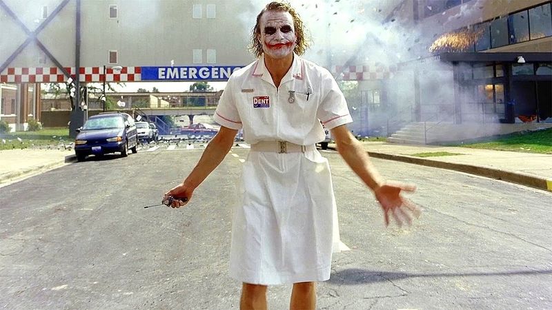 The Dark Knight (2008) – Heath Ledger’s Near-Fatal Fall