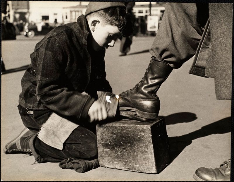 Polishing Shoes for School and Church