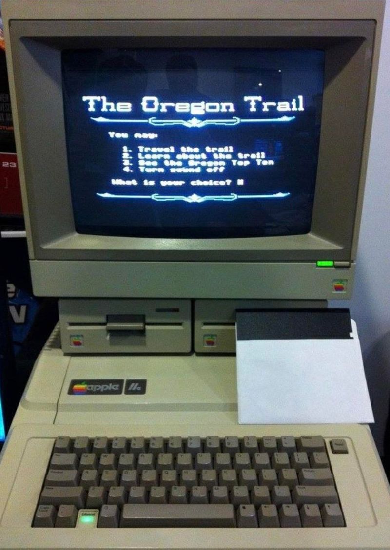 Playing Oregon Trail on a Floppy Disk