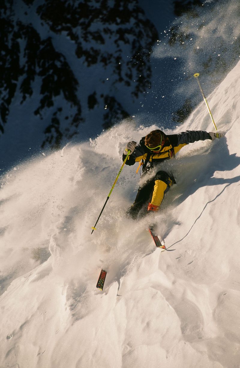 Extreme Skiing Cliff Drops