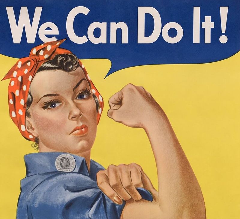 “We Can Do It!” – Rosie the Riveter (USA, WWII)