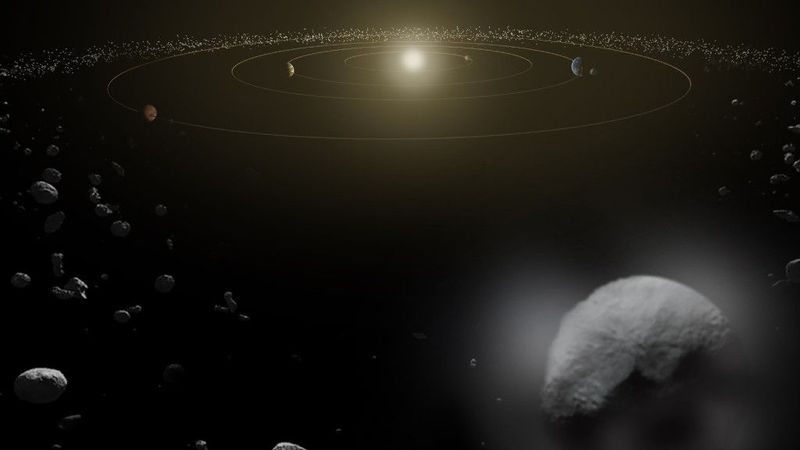 Asteroid Belts Are Crowded Obstacle Courses